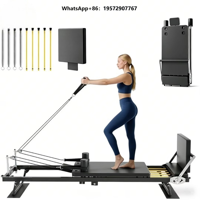 Pilates Yoga Home - Katlanabilir Pilates Reformer Makinesi, Alaşımlı Çelik