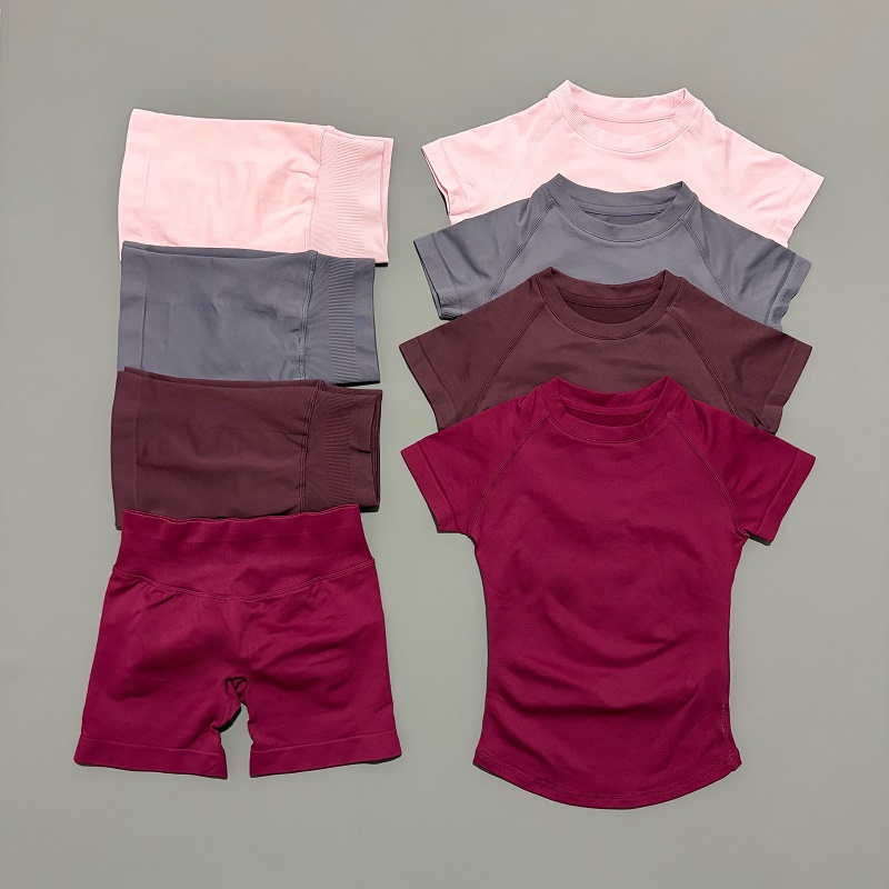 Pilates Yoga Clothes - 2 Parça HISTELLO Spor Setleri Kısa