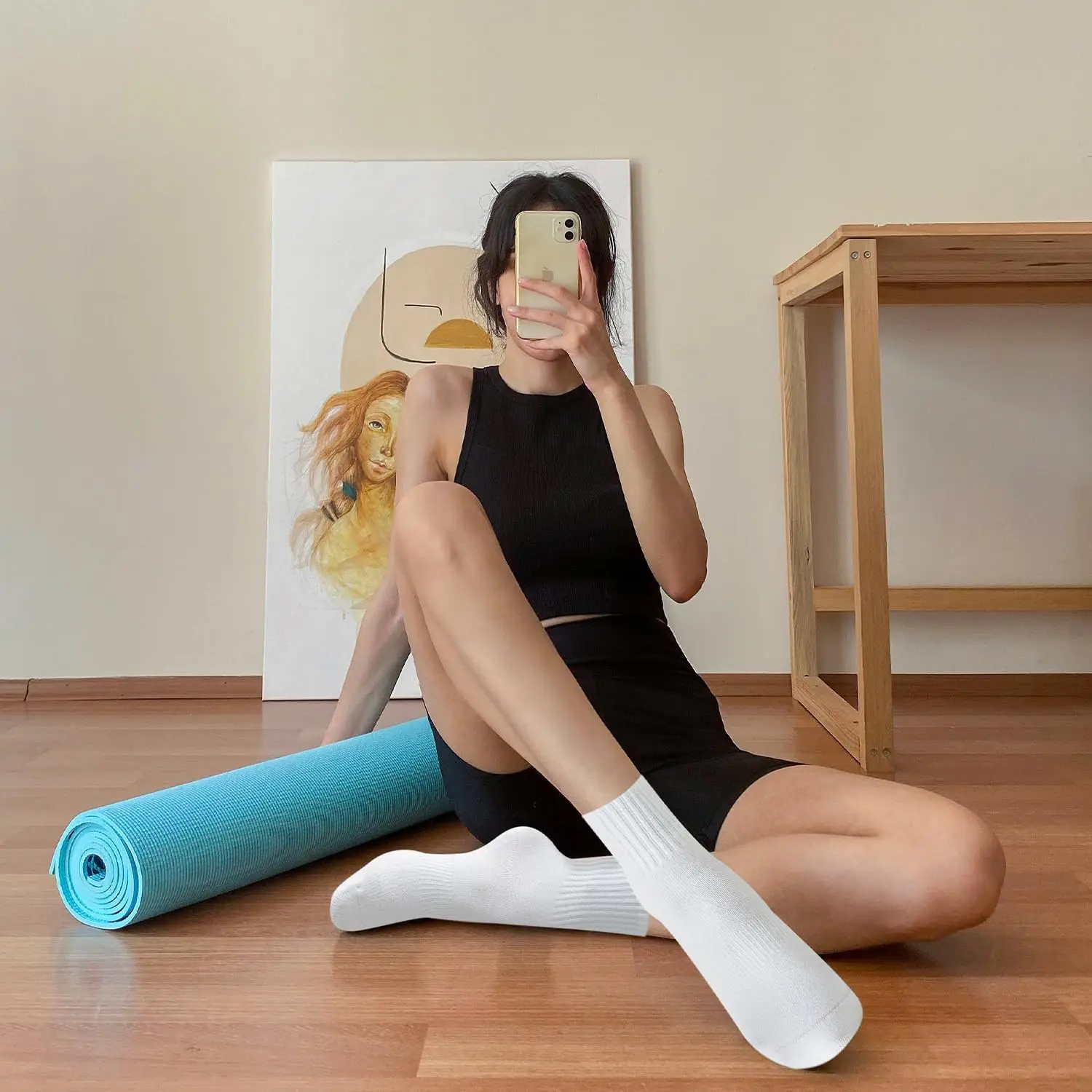 4 çift kadın yoga çorabı, düz  - Yoga Pilates Yoga incelemesi ve fiyatı
